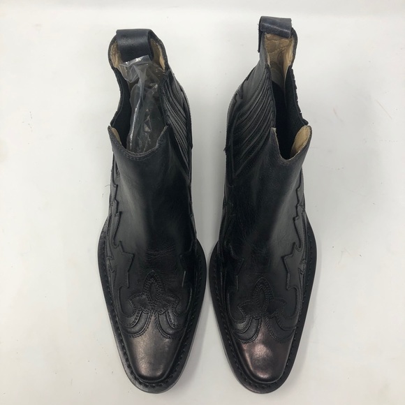 Donato Marrone Black Leather Ankle Boots Men’s 6.5 - Picture 4 of 12